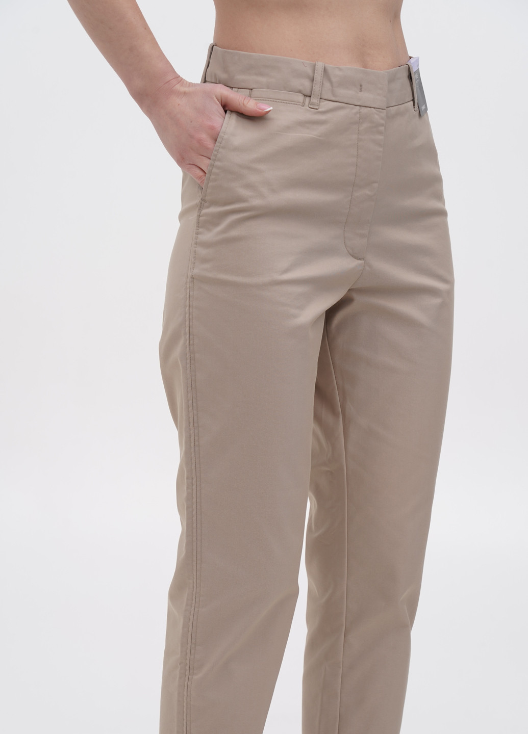 Бежевые кэжуал летние чиносы брюки Marks & Spencer