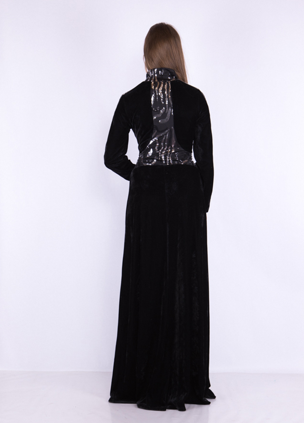 Черное кэжуал, вечернее платье Time of Style однотонное