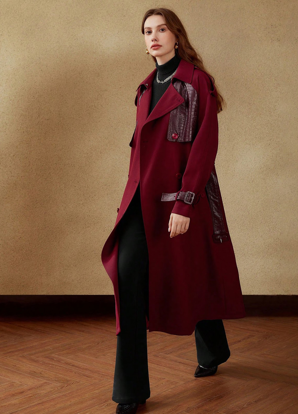 Плащ SHEIN тренчкот на пуговицах демисезон (331034623)