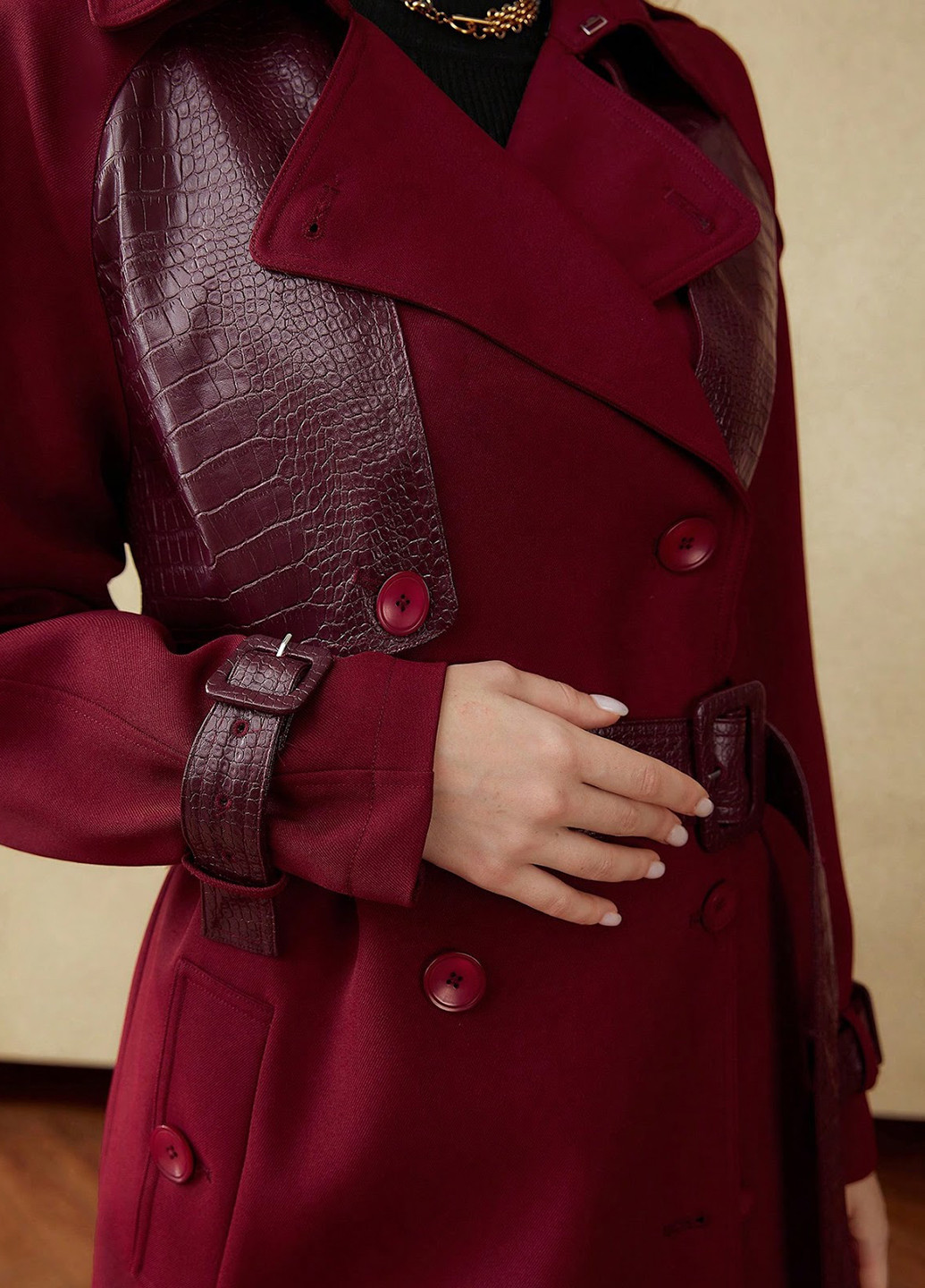 Плащ SHEIN тренчкот на пуговицах демисезон (331034623)