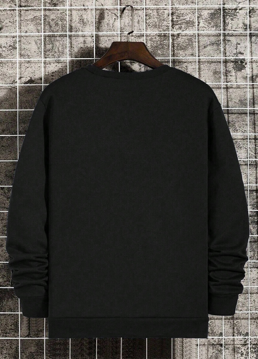 Черный свитшот SHEIN новогодний без декора (331821476)