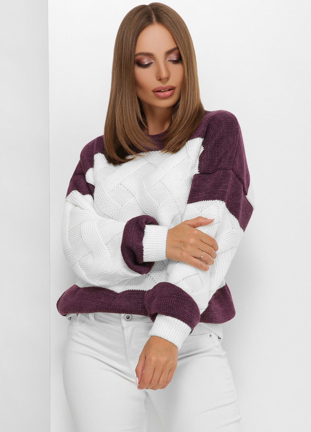 Фиолетовый демисезонный свитер MSM