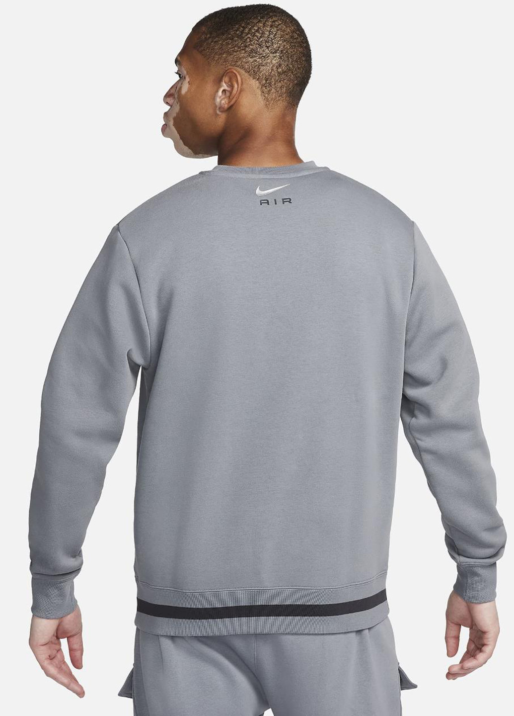 Серый свитшот fn7692-065 Nike логотип без декора (321505936)