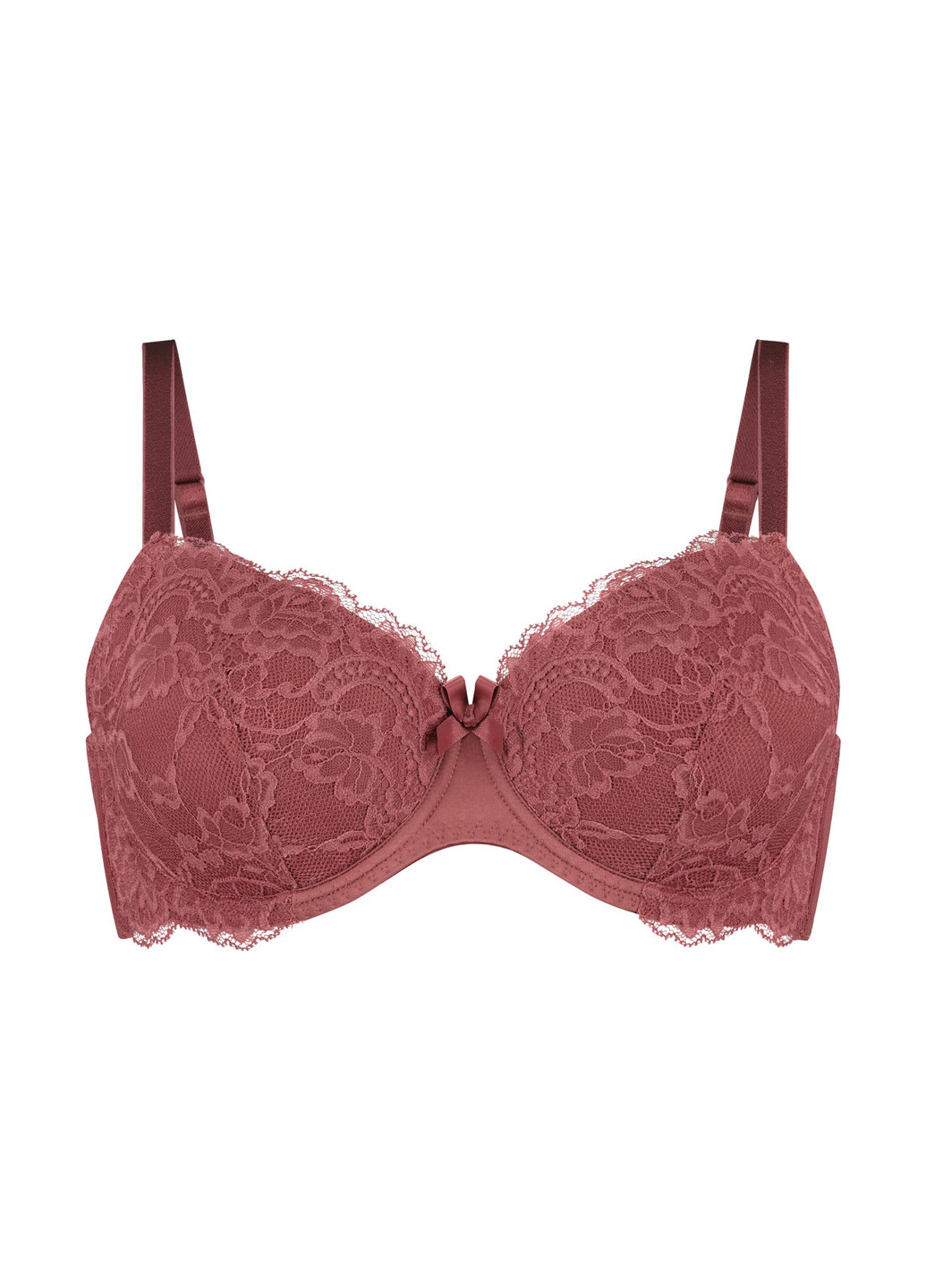 Рожево-коричневий балконет бюстгальтер Hunkemoller з кісточками поліамід, мереживо