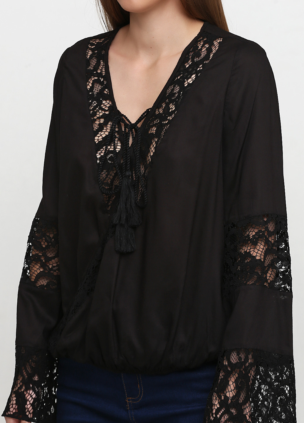 Черная демисезонная блуза Laura Scott
