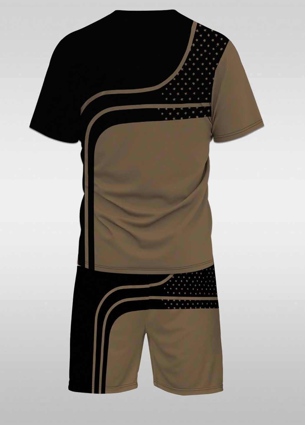 Комбінований літній костюм (футболка, шорти) з шортами SHEIN