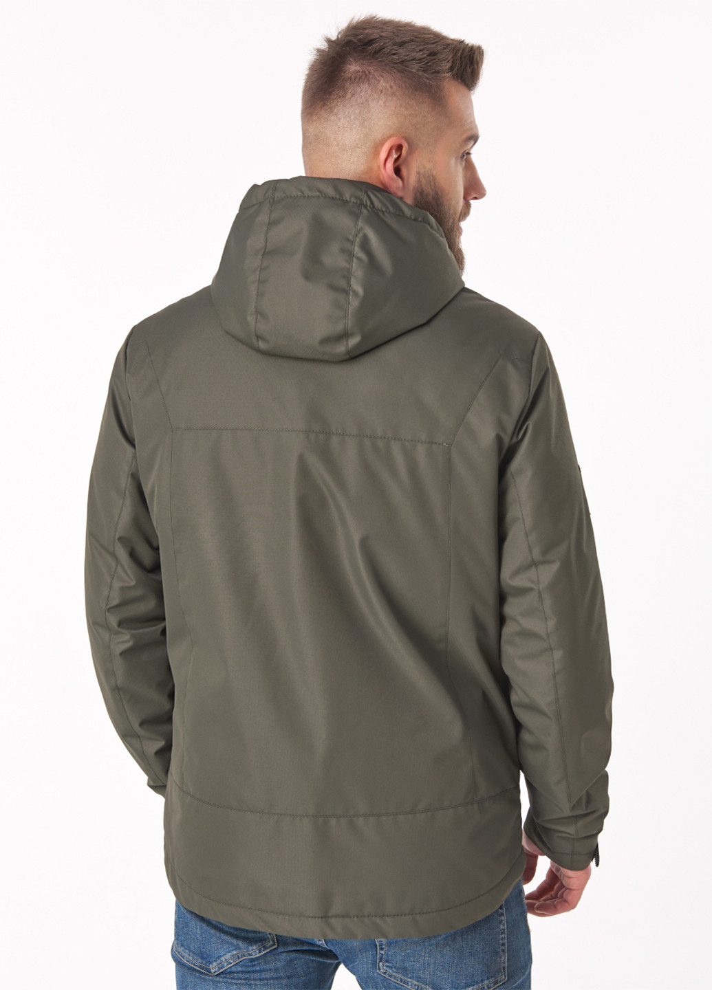 Оливковая (хаки) демисезонная куртка Riccardo V-1