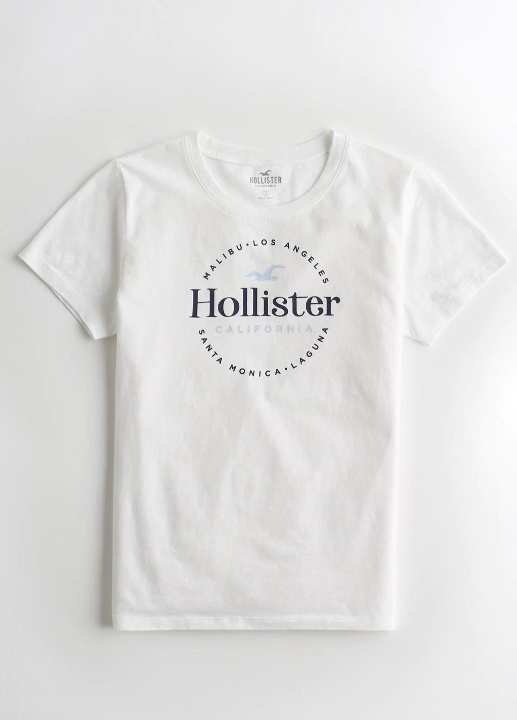 Біла літня футболка Hollister