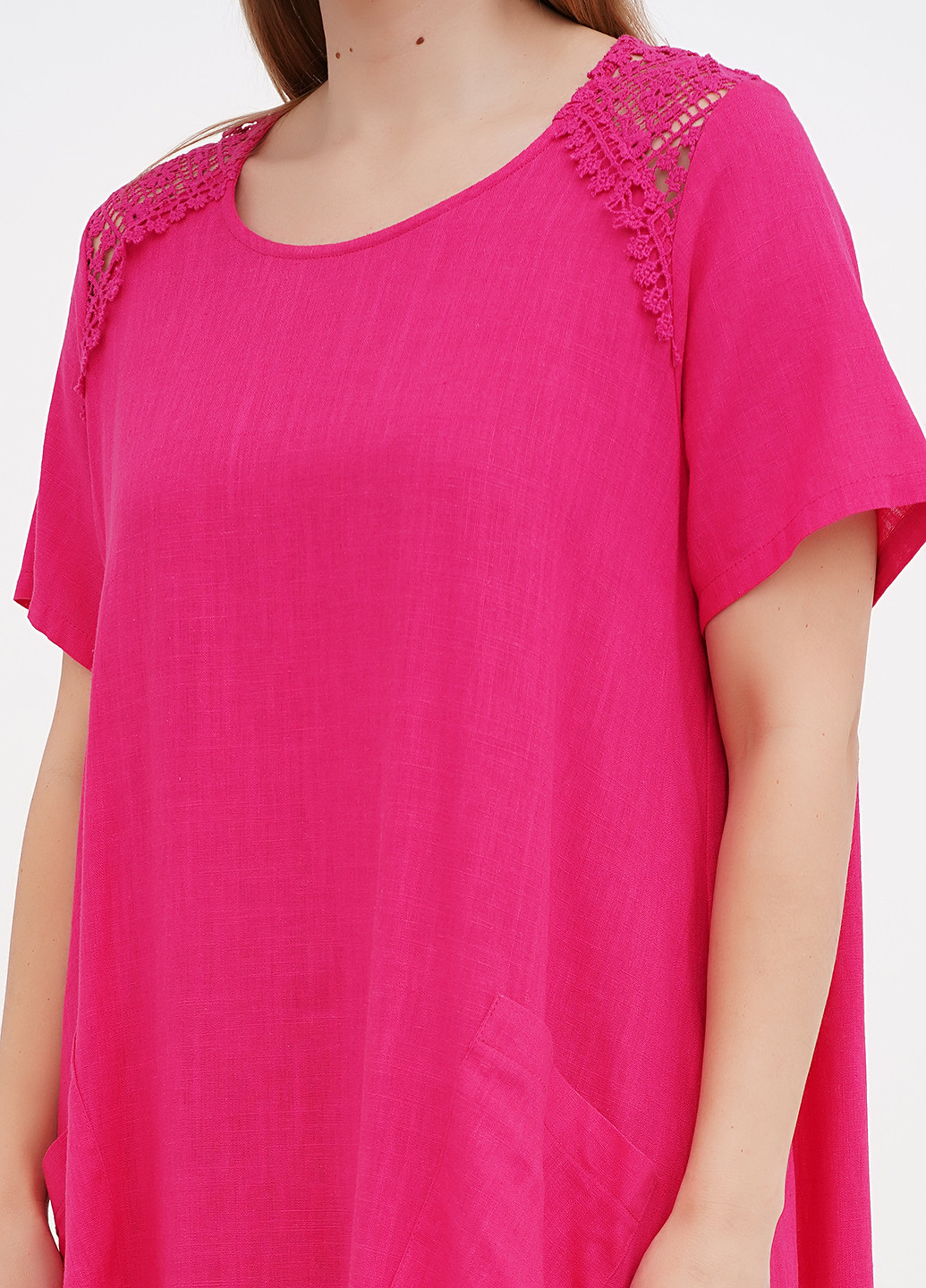 Малинова кежуал сукня а-силует Ruta-S однотонна