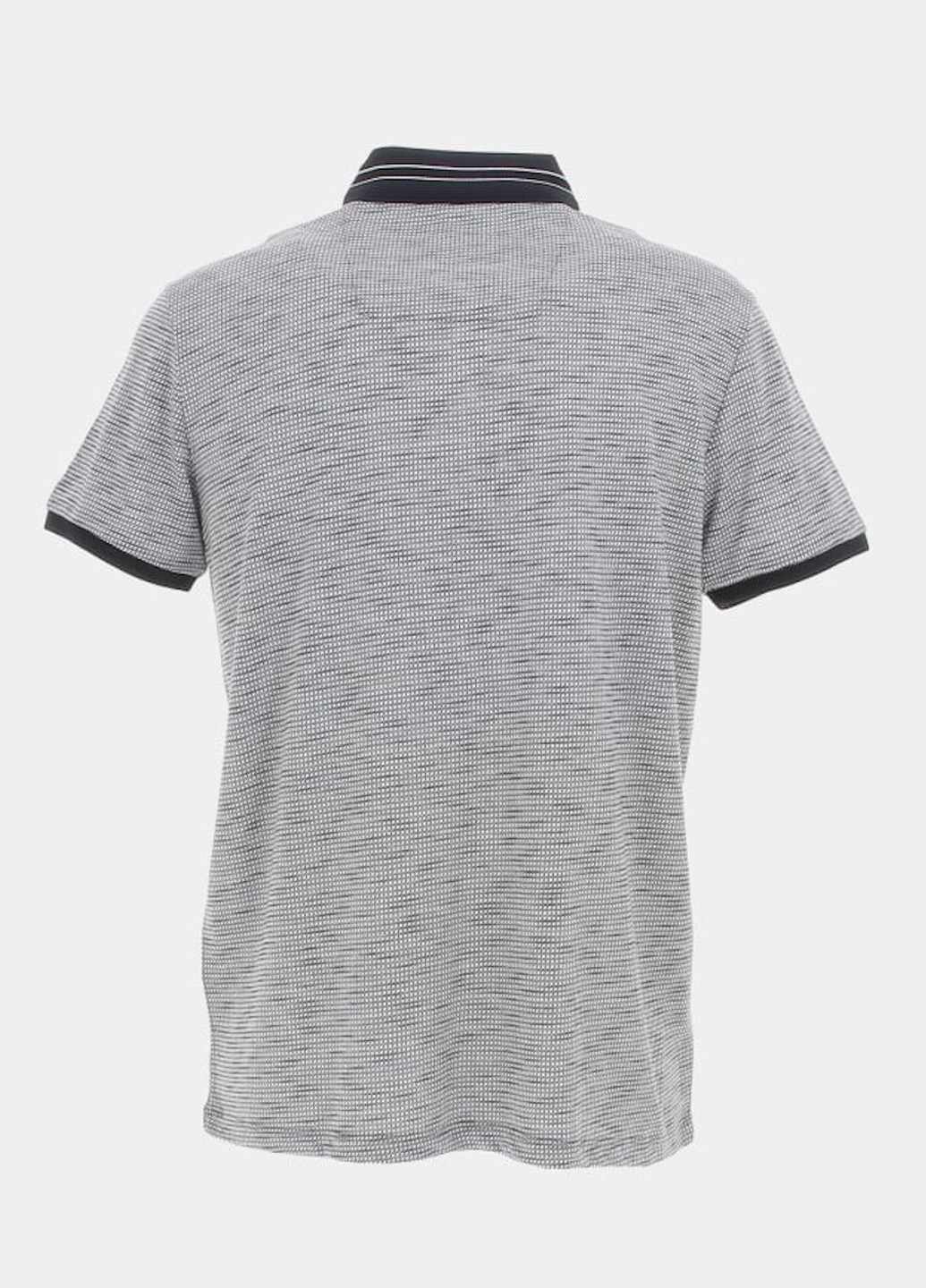 Черно-белая футболка-поло для мужчин Benson & Cherry с геометрическим узором