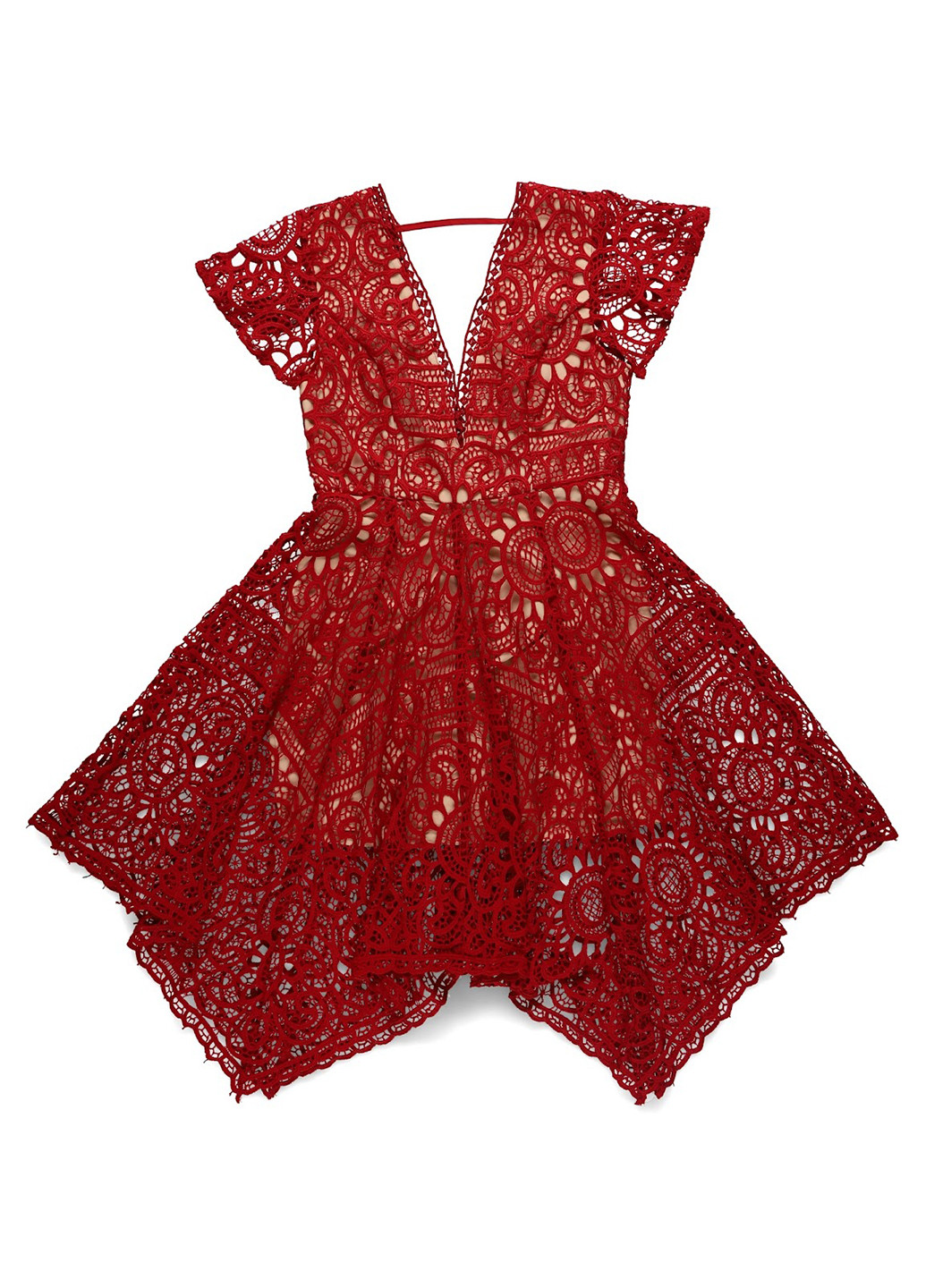 Червона кежуал сукня а-силует Love Triangle однотонна