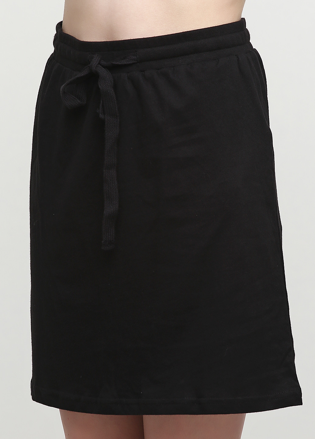 Черная кэжуал однотонная юбка Ellos