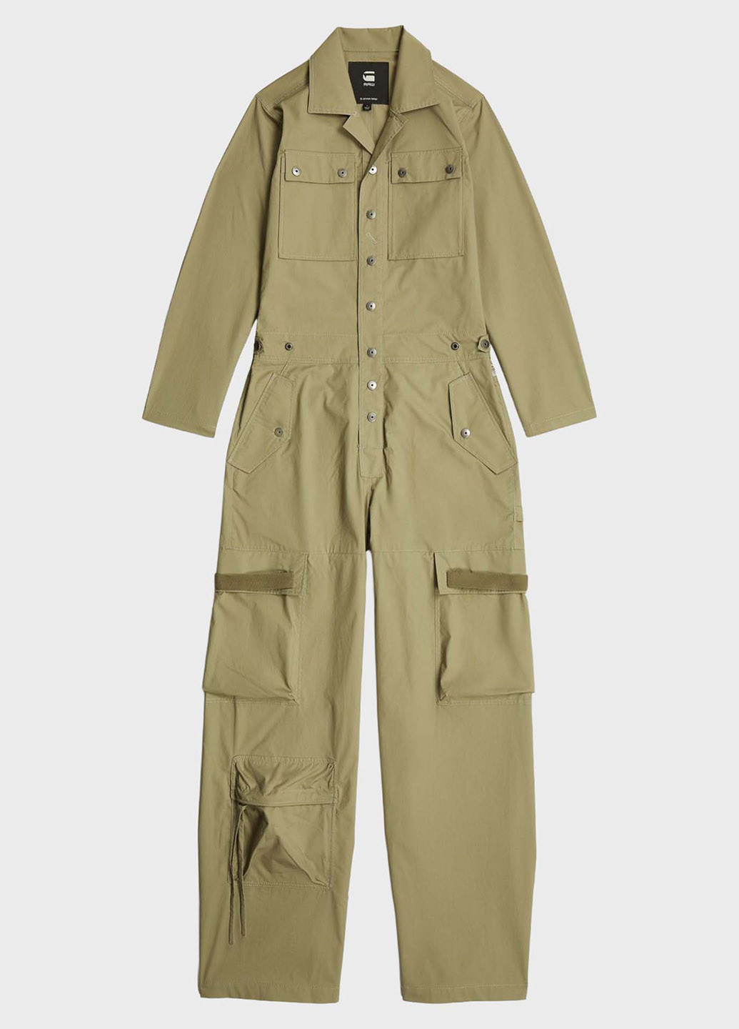 Комбинезон G-Star Raw комбинезон-брюки однотонный оливковый кэжуал хлопок