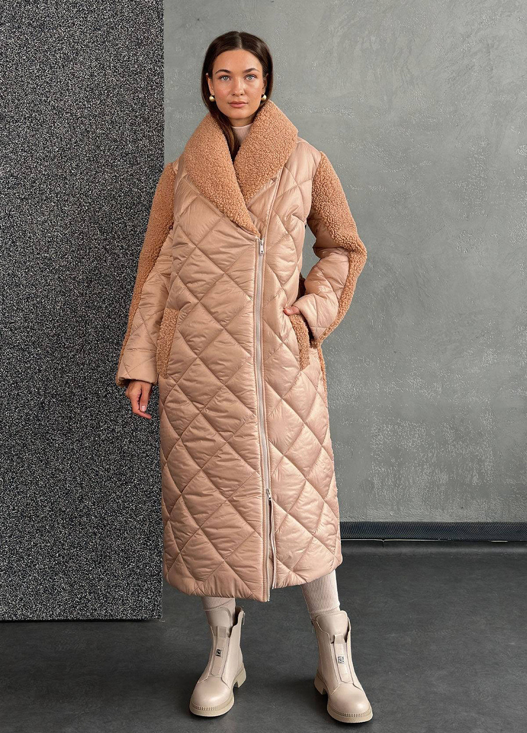 Бежева зимня куртка No Brand