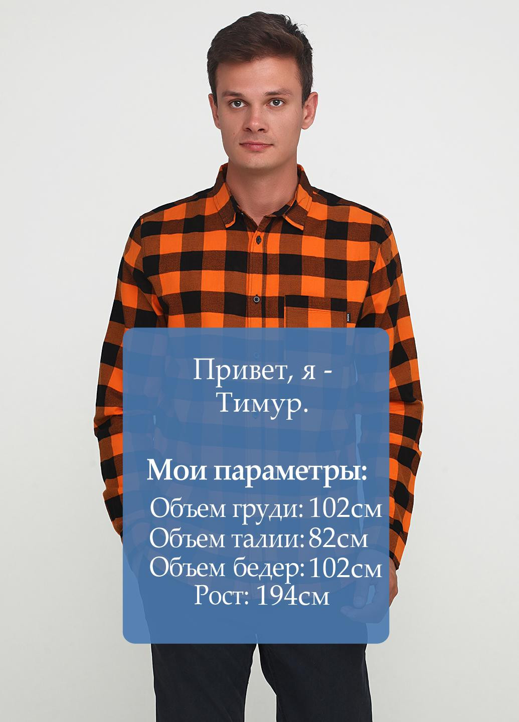 Оранжевая кэжуал рубашка H&M