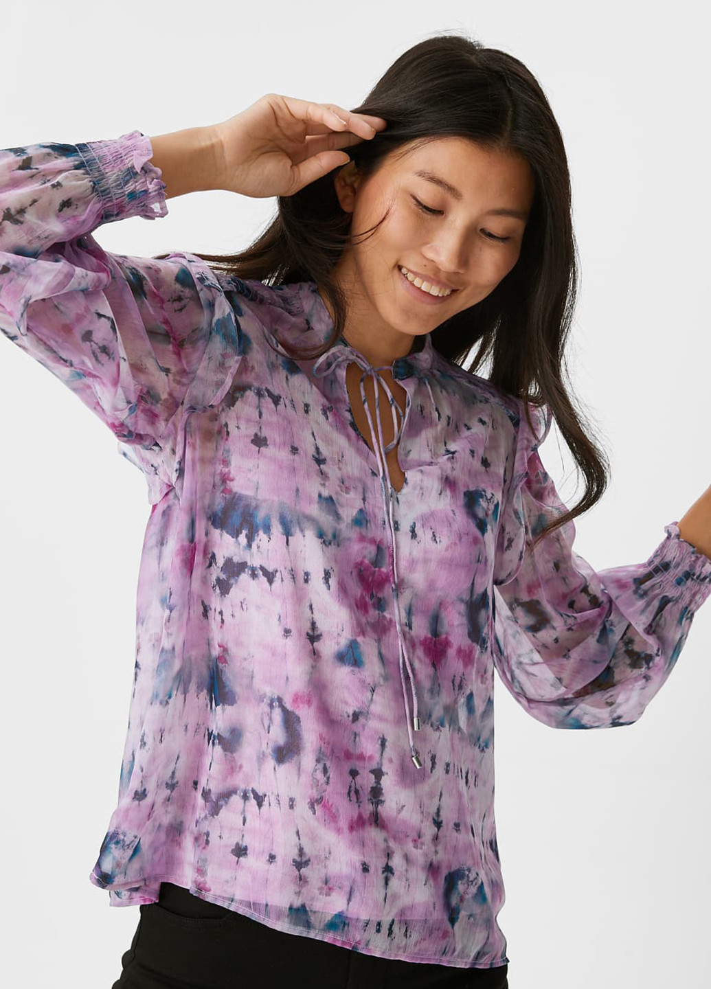 Сиреневая блуза C&A