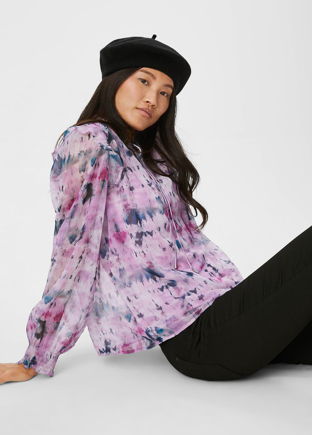 Сиреневая блуза C&A