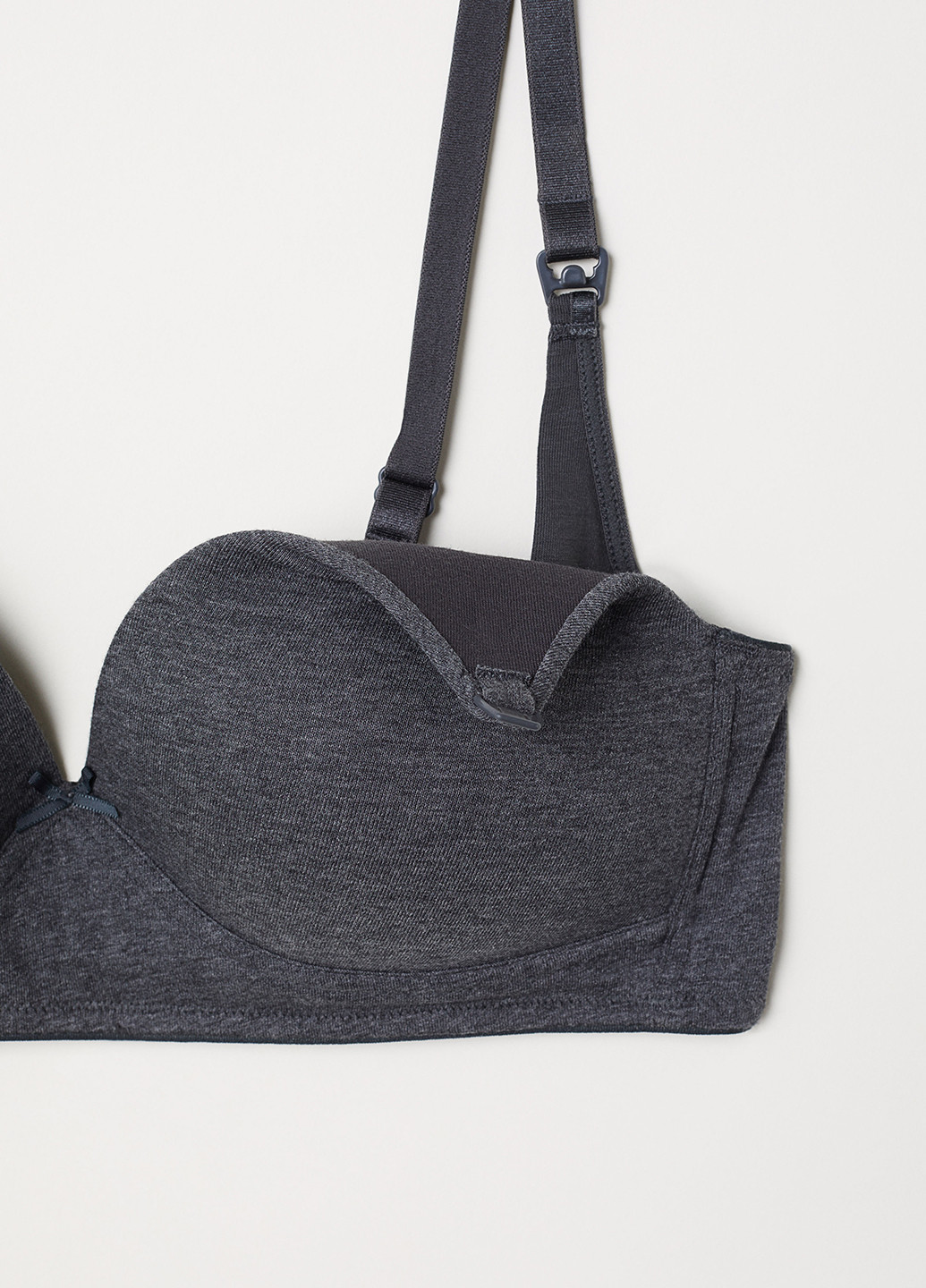 Темно-сірий бюстгальтер для годуючих H&M без кісточок бавовна