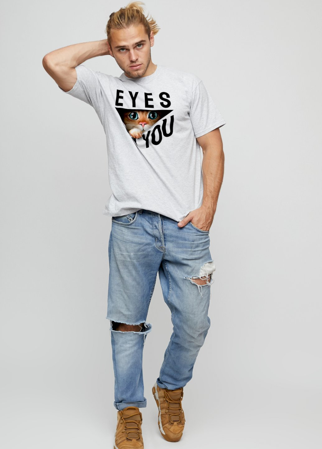 Сіра футболка чоловіча basic YAPPI