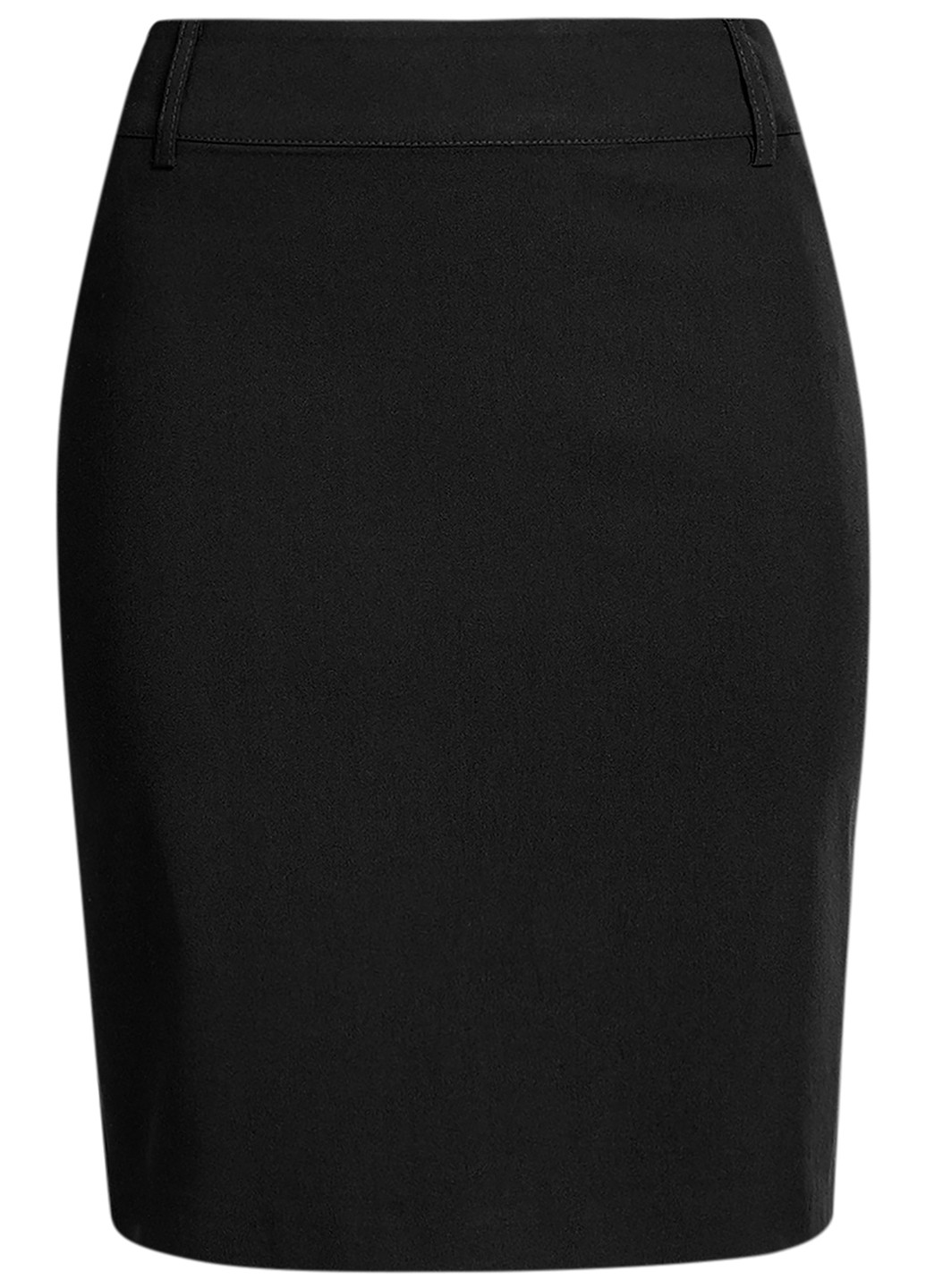 Черная офисная однотонная юбка Oodji миди