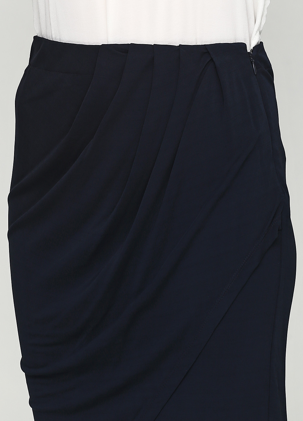 Темно-синяя офисная однотонная юбка Karen by Simonsen с высокой талией