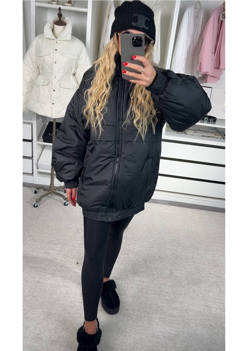 Черная демисезонная куртка No Brand