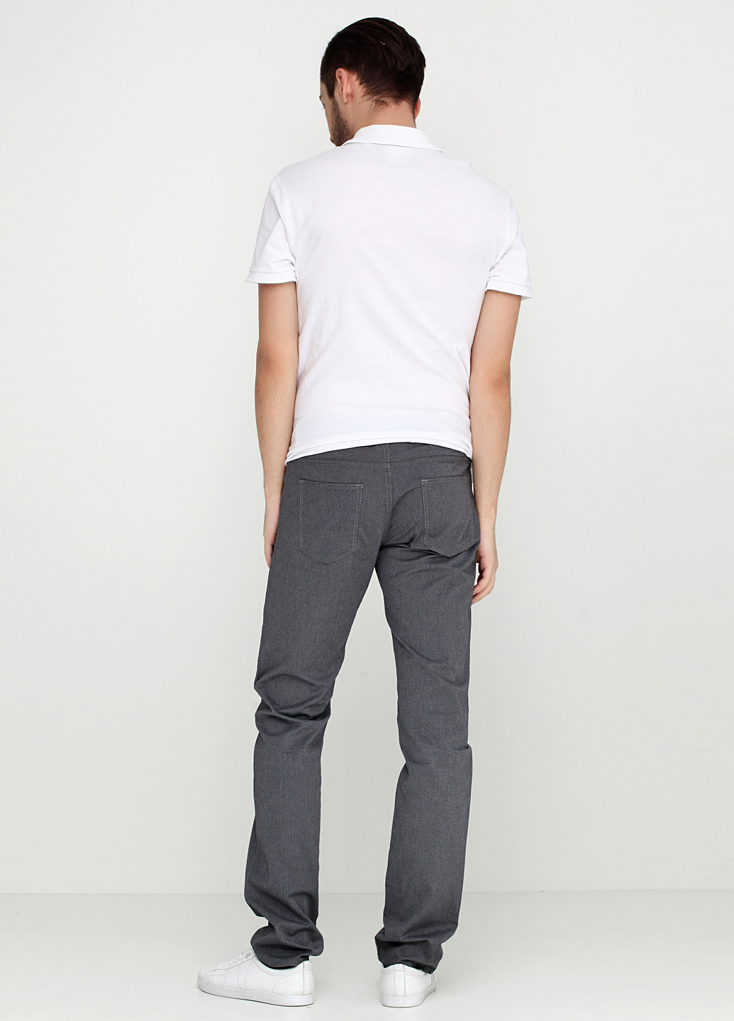 Темно-серые кэжуал демисезонные со средней талией брюки Massimo Dutti
