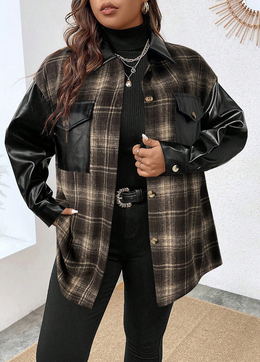 Куртка-рубашка SHEIN (340691556)