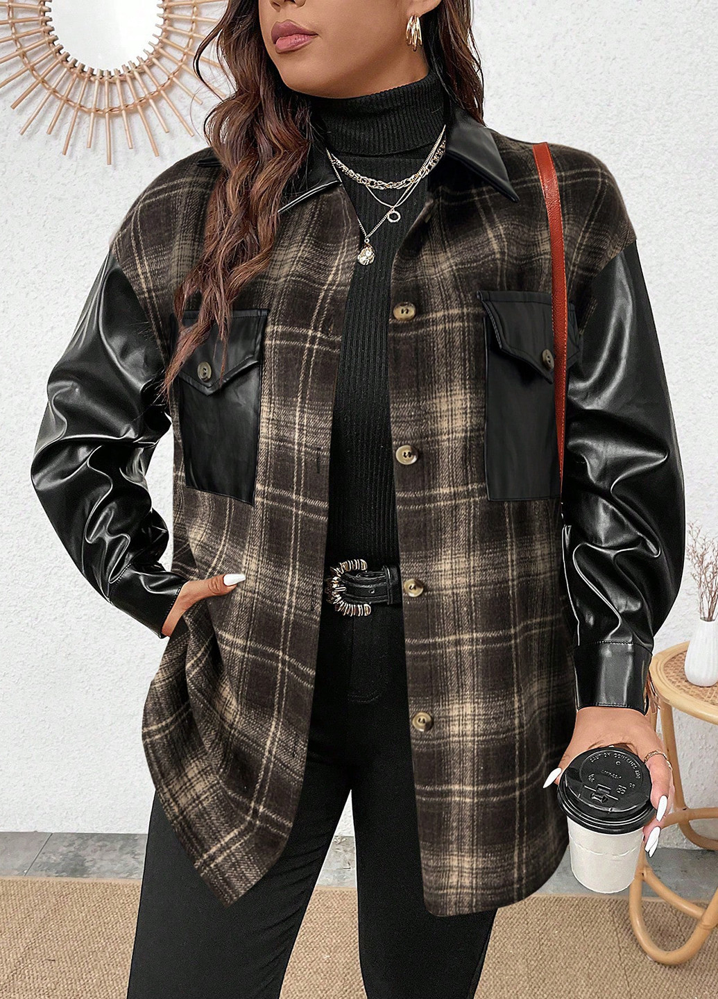 Куртка-рубашка SHEIN (340691556)