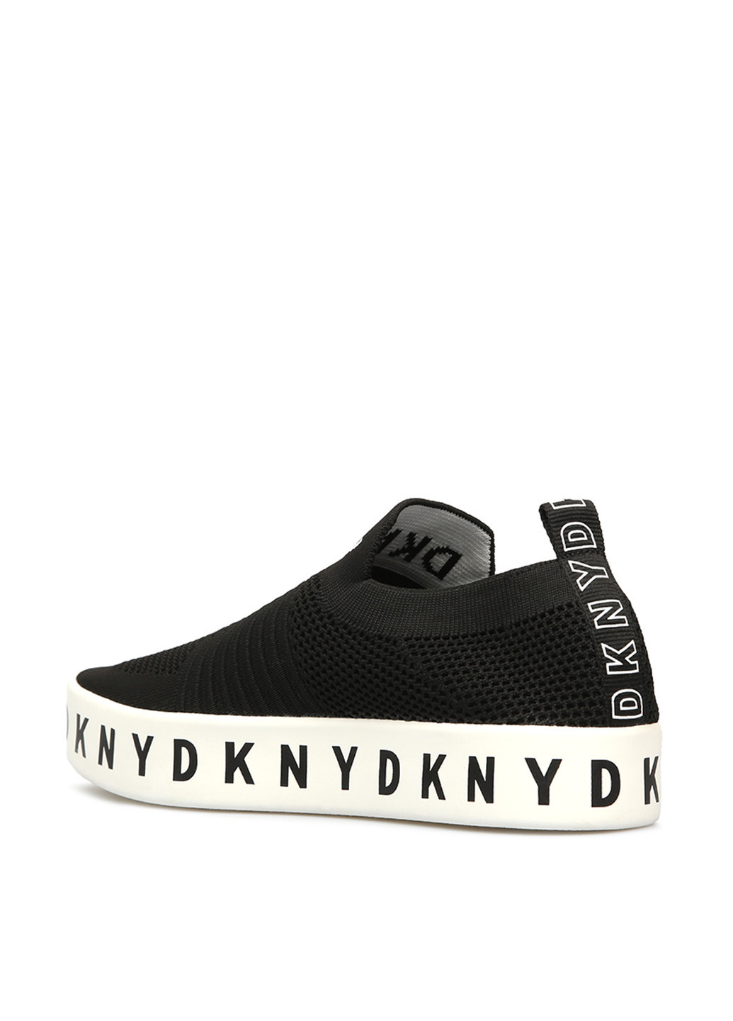 Черные слипоны DKNY с надписью