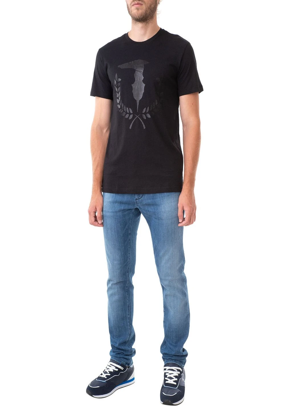 Чорна футболка Trussardi Jeans