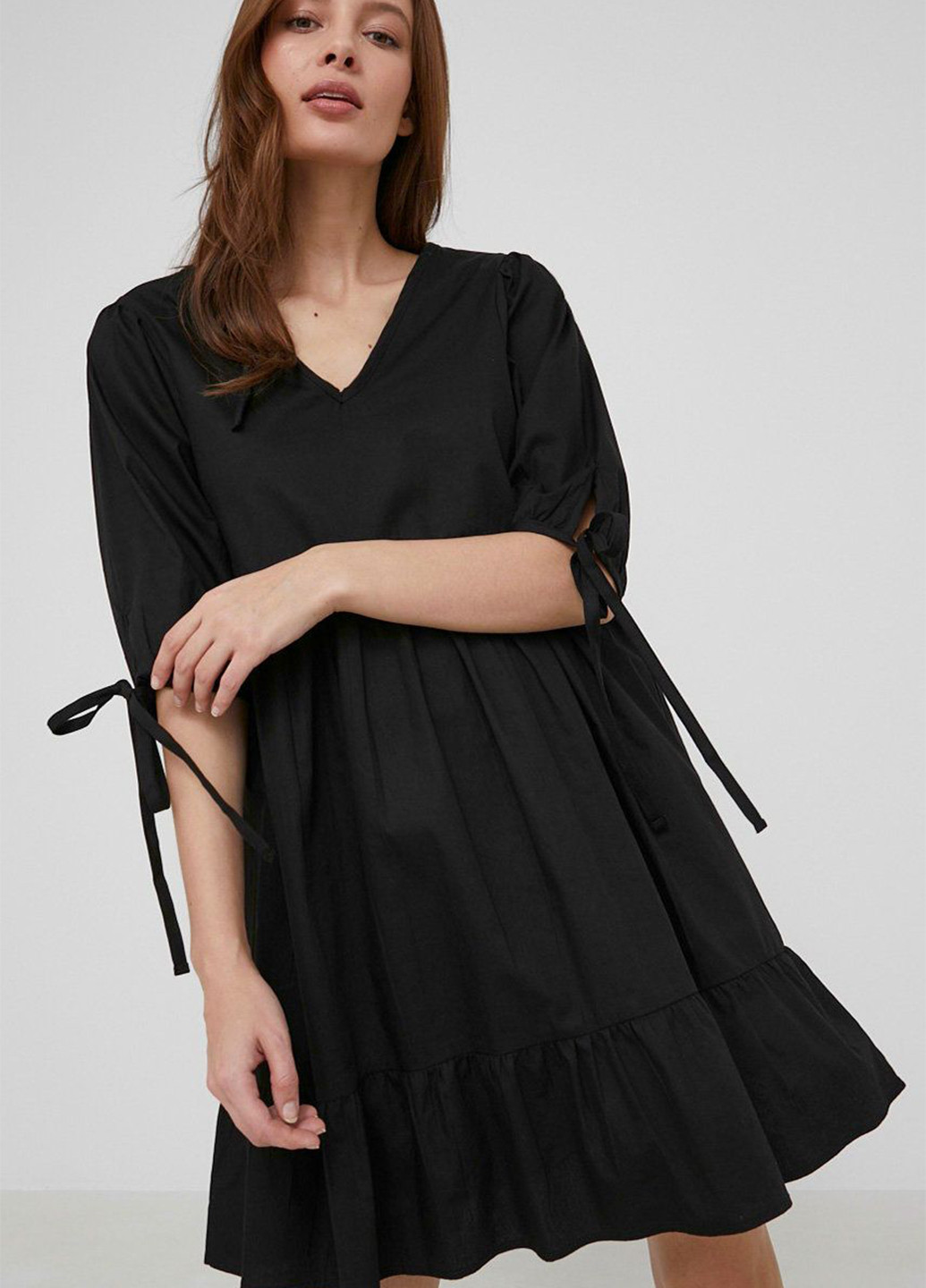 Черное кэжуал платье оверсайз Brave Soul однотонное
