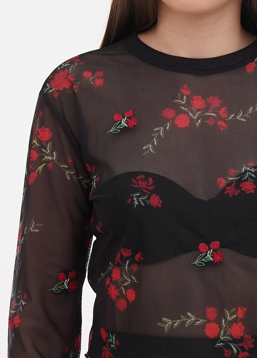 Черная демисезонная блуза-топ весняно-літня H&M