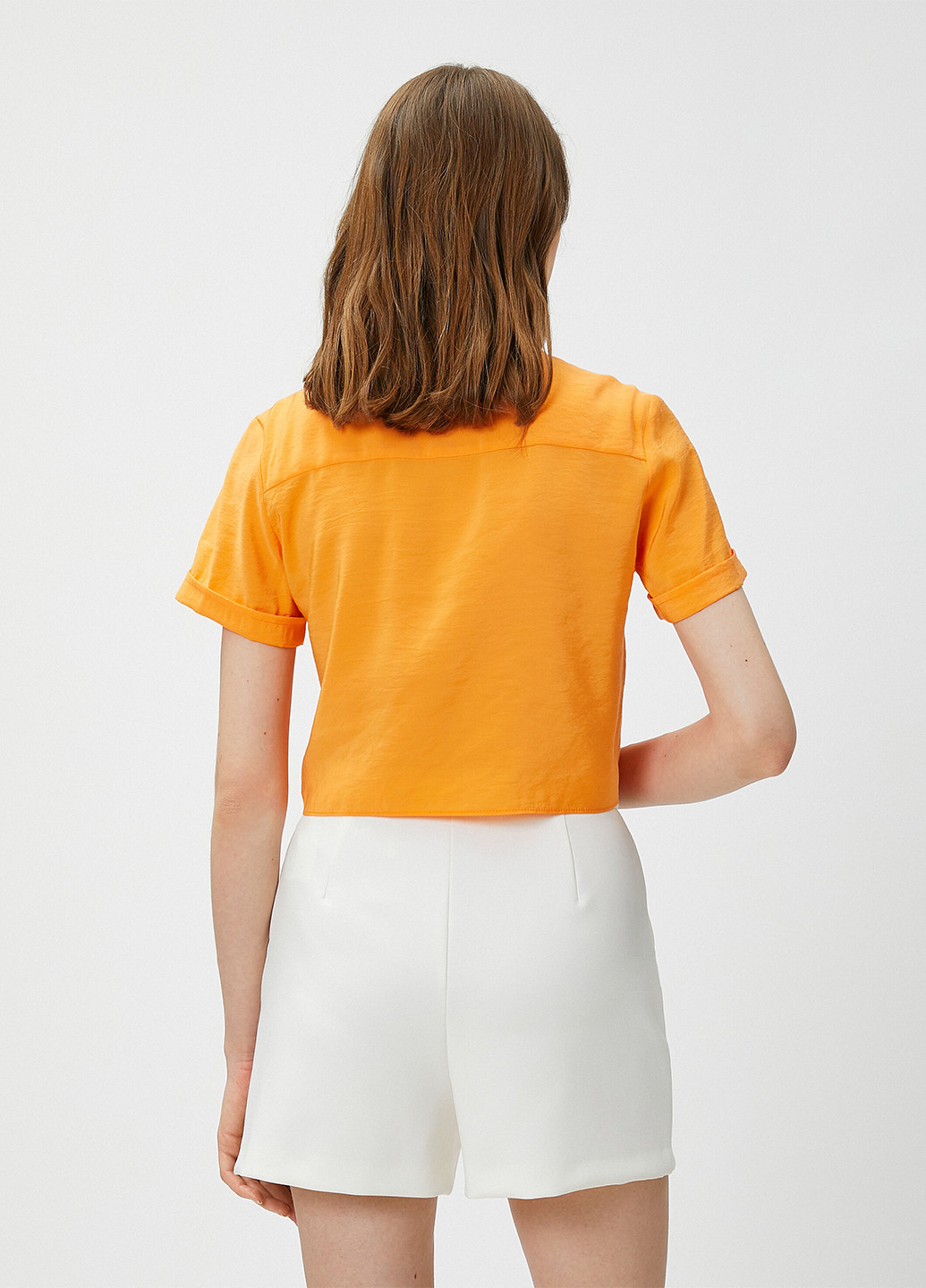 Светло-оранжевая летняя блуза KOTON