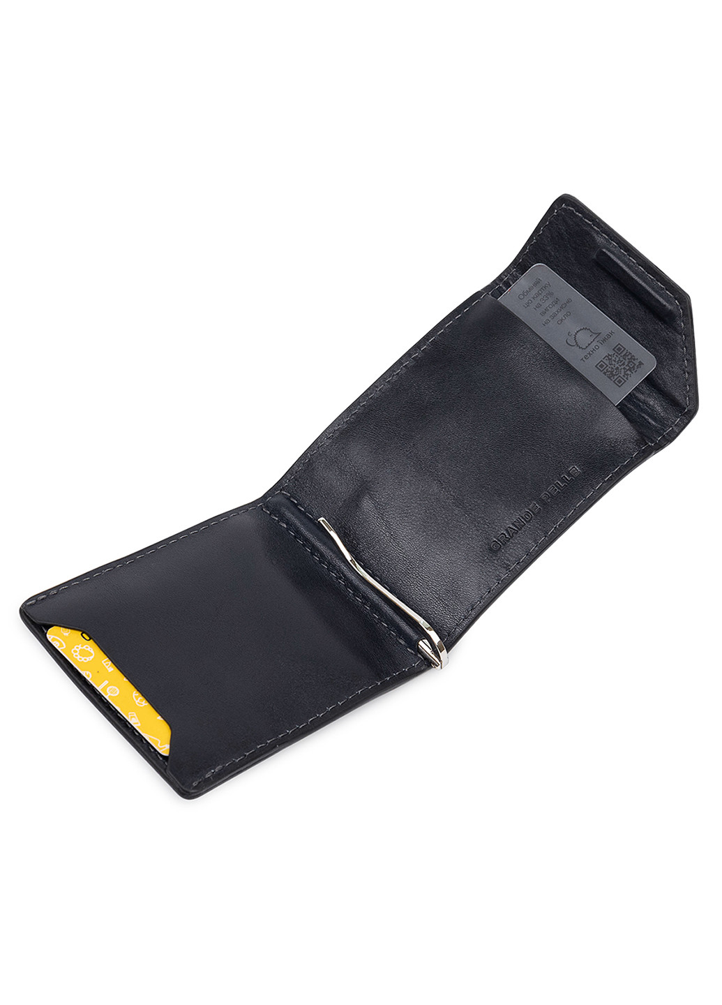 Чоловік шкіряний затиск для грошей 10х8х0,7 см Grande Pelle (250096837)
