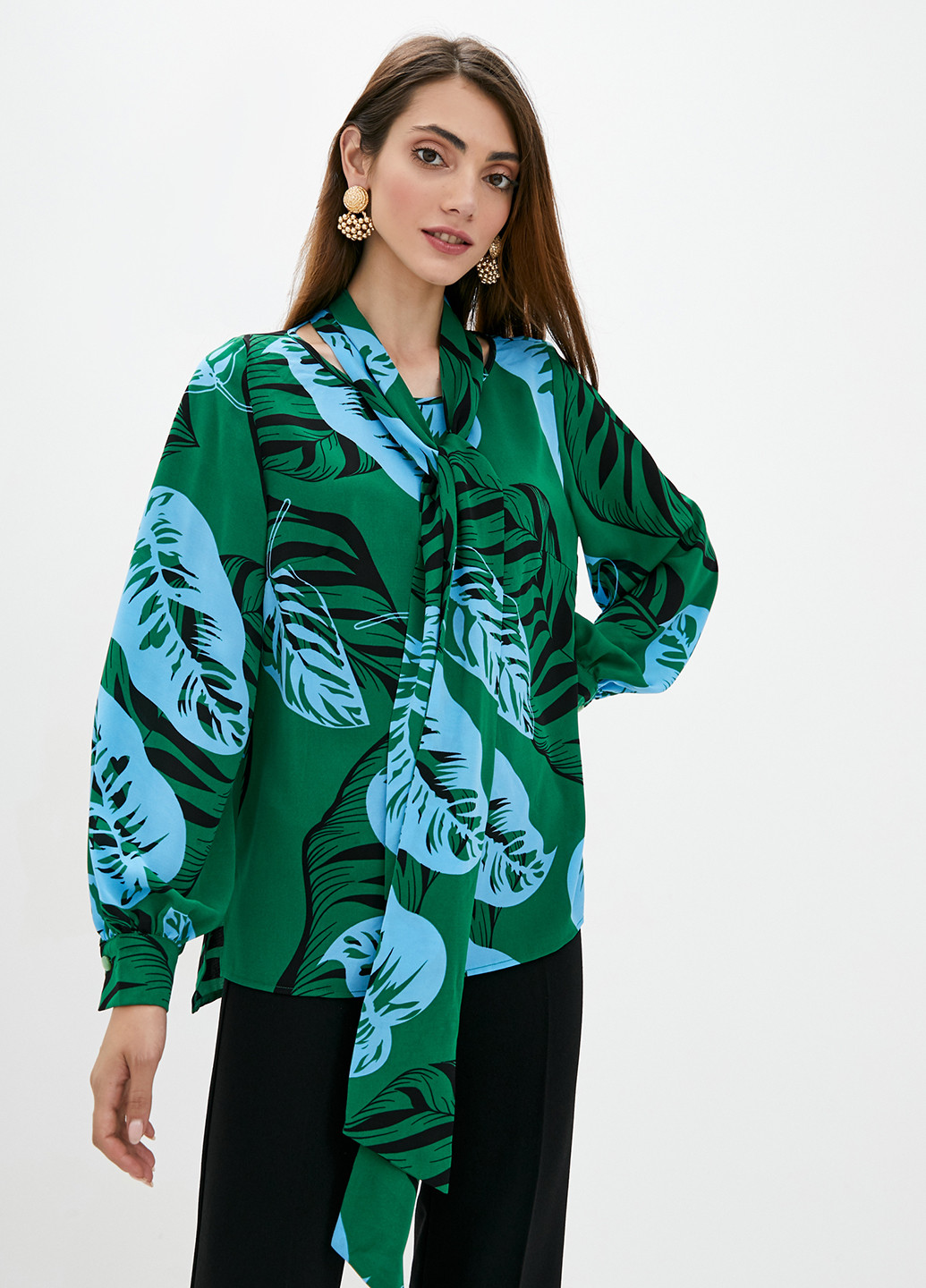 Зеленая демисезонная блуза Iren Klairie