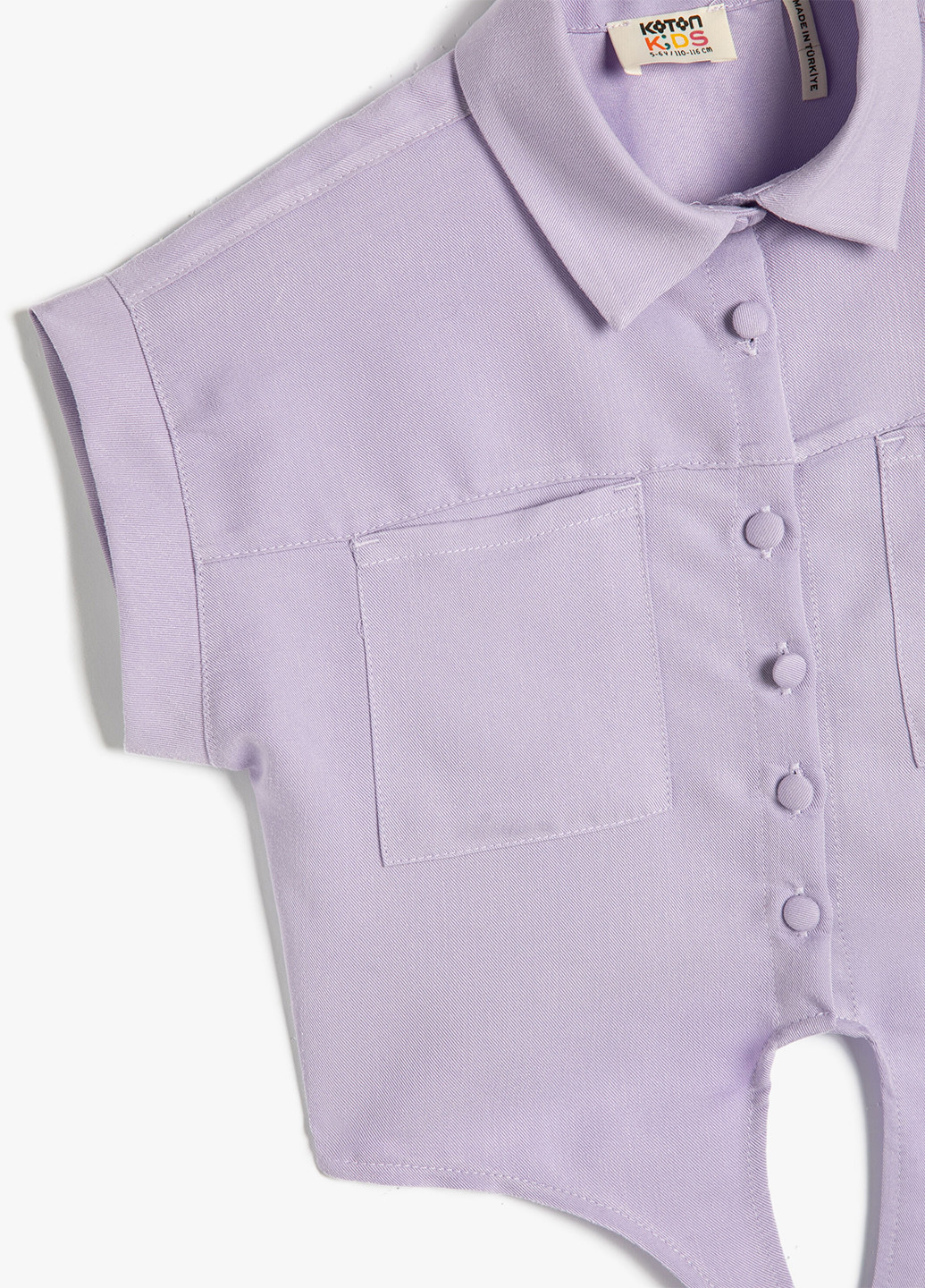 Светло-фиолетовая кэжуал рубашка однотонная KOTON