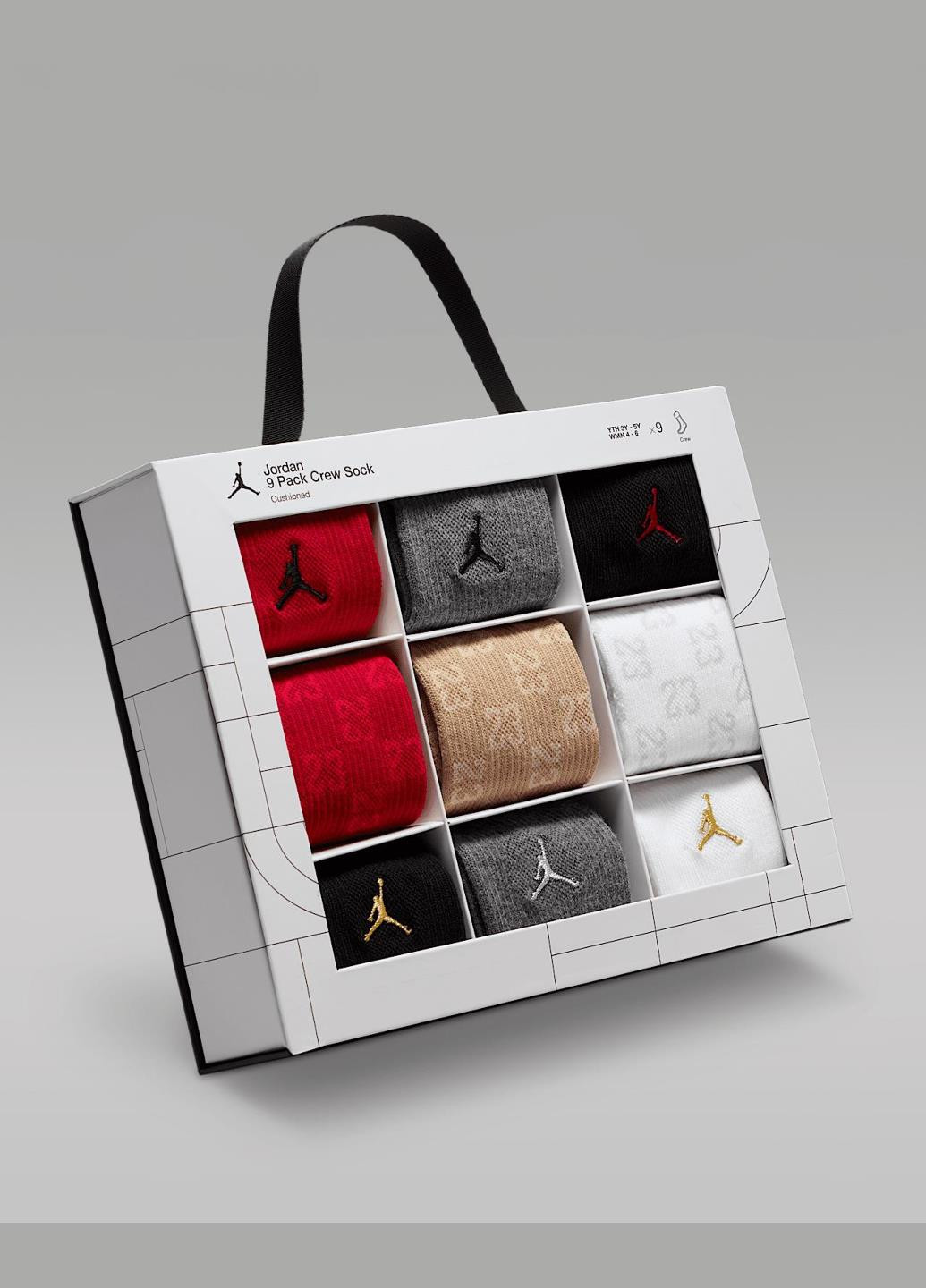 Комбинированные носки bj0729-r78 (9 пар) Jordan логотипы (317207720)