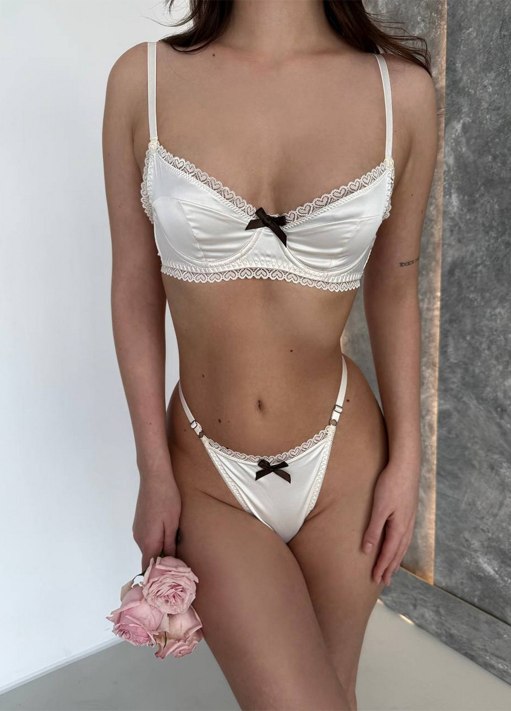 Белый демисезонный комплект (бюстгальтер, трусики) NOVA VEGA