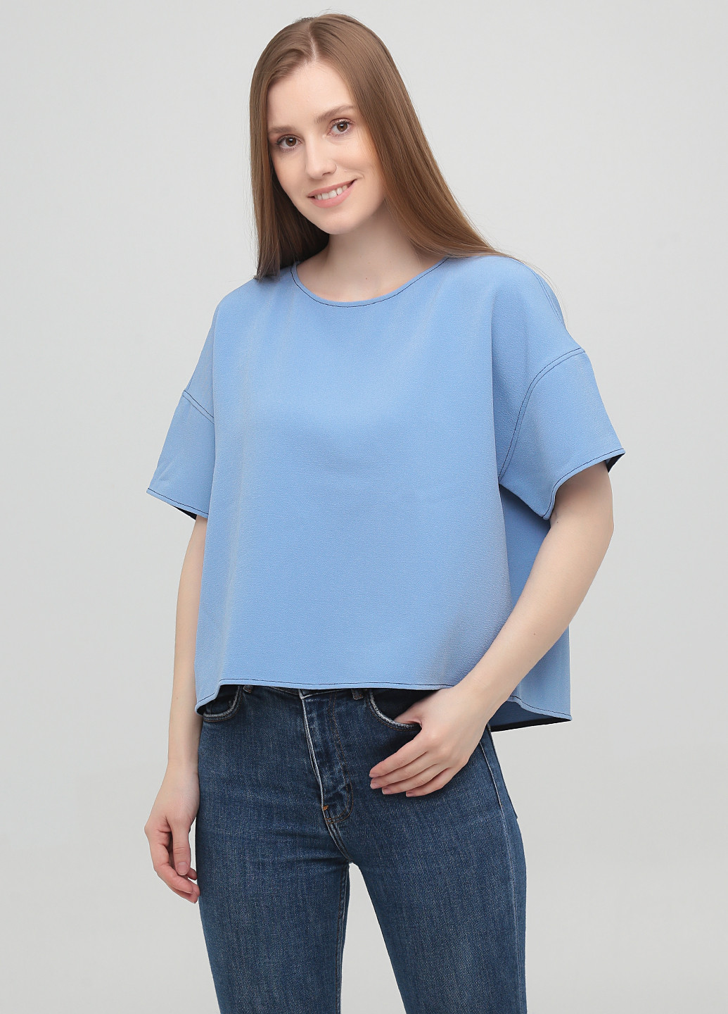 Блакитна літня блузка Mango