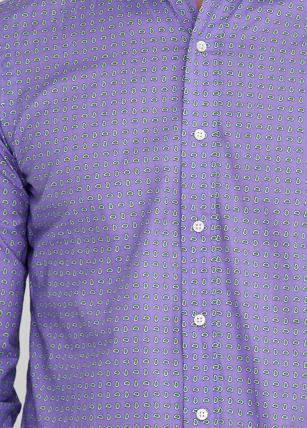 Сиреневая кэжуал рубашка с рисунком Ralph Lauren с длинным рукавом