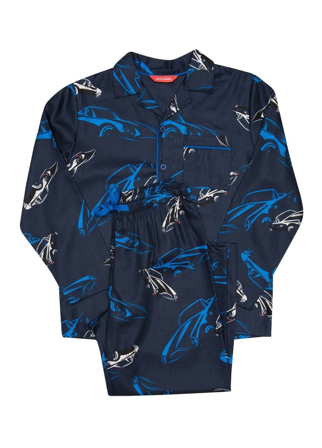 Темно-синяя всесезон пижама (рубашка, брюки) рубашка + брюки Cyberjammies
