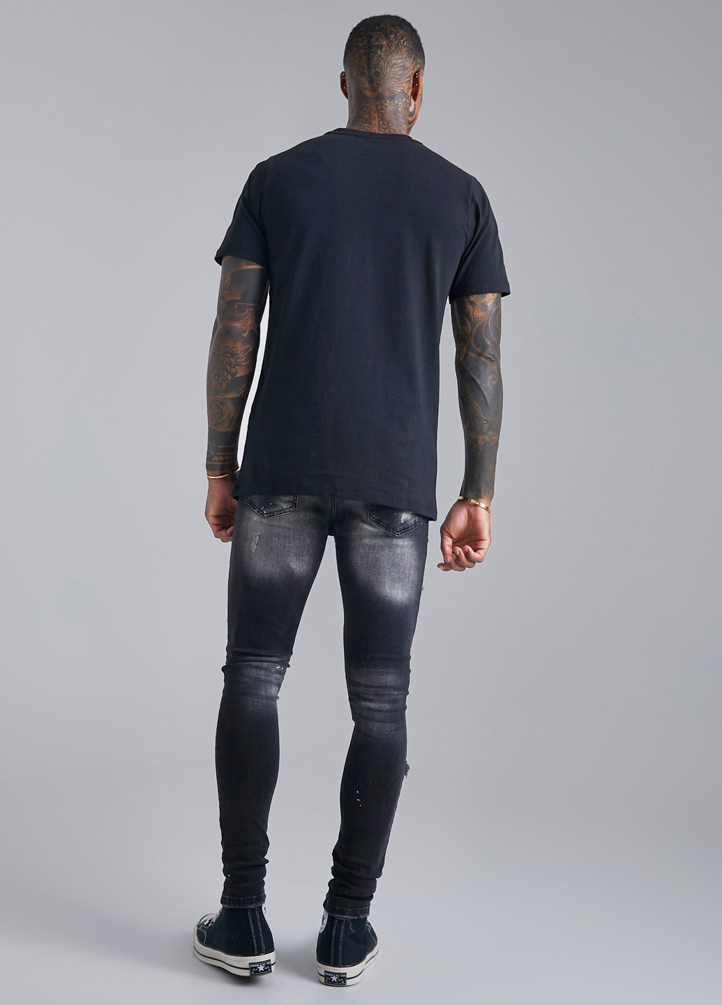 Темно-серые демисезонные скинни джинсы Boohoo