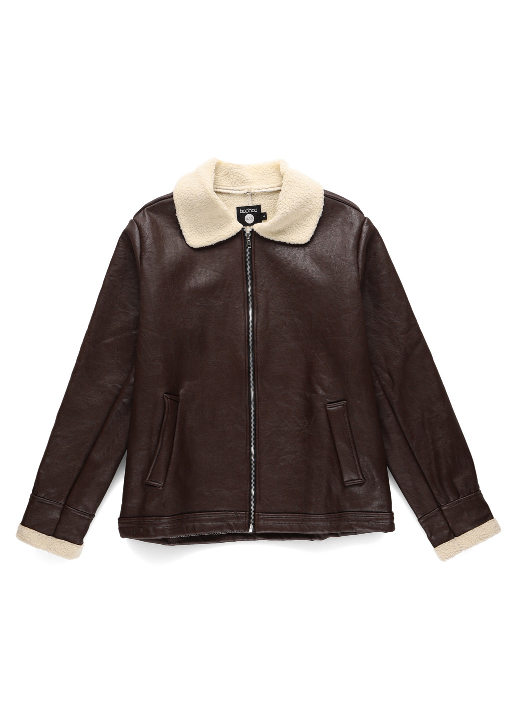 Темно-коричнева демісезонна куртка Boohoo