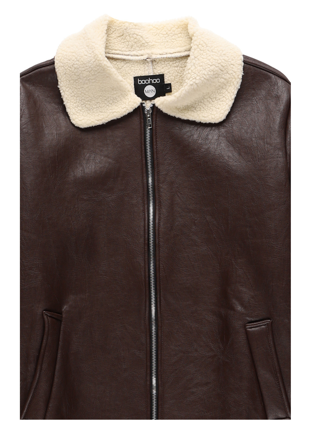 Темно-коричнева демісезонна куртка Boohoo