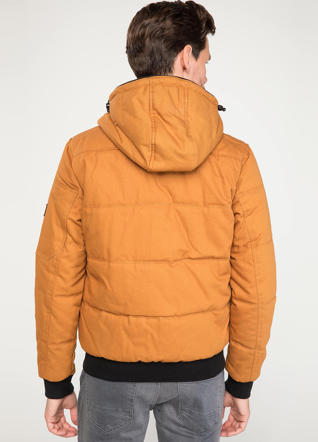 Светло-оранжевая демисезонная куртка DeFacto