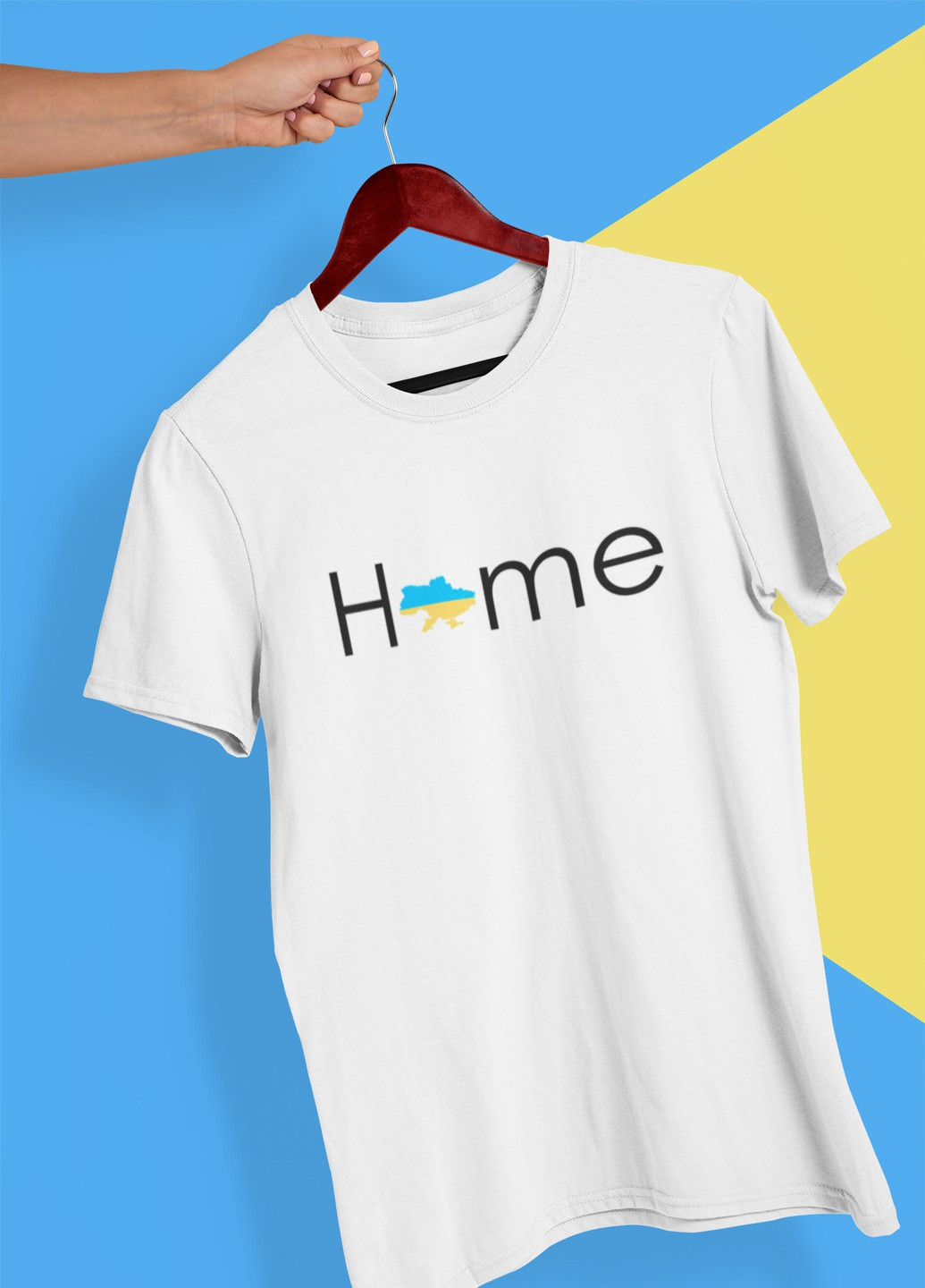 Біла літня футболка жіноча біла з принтом "home" Maybel