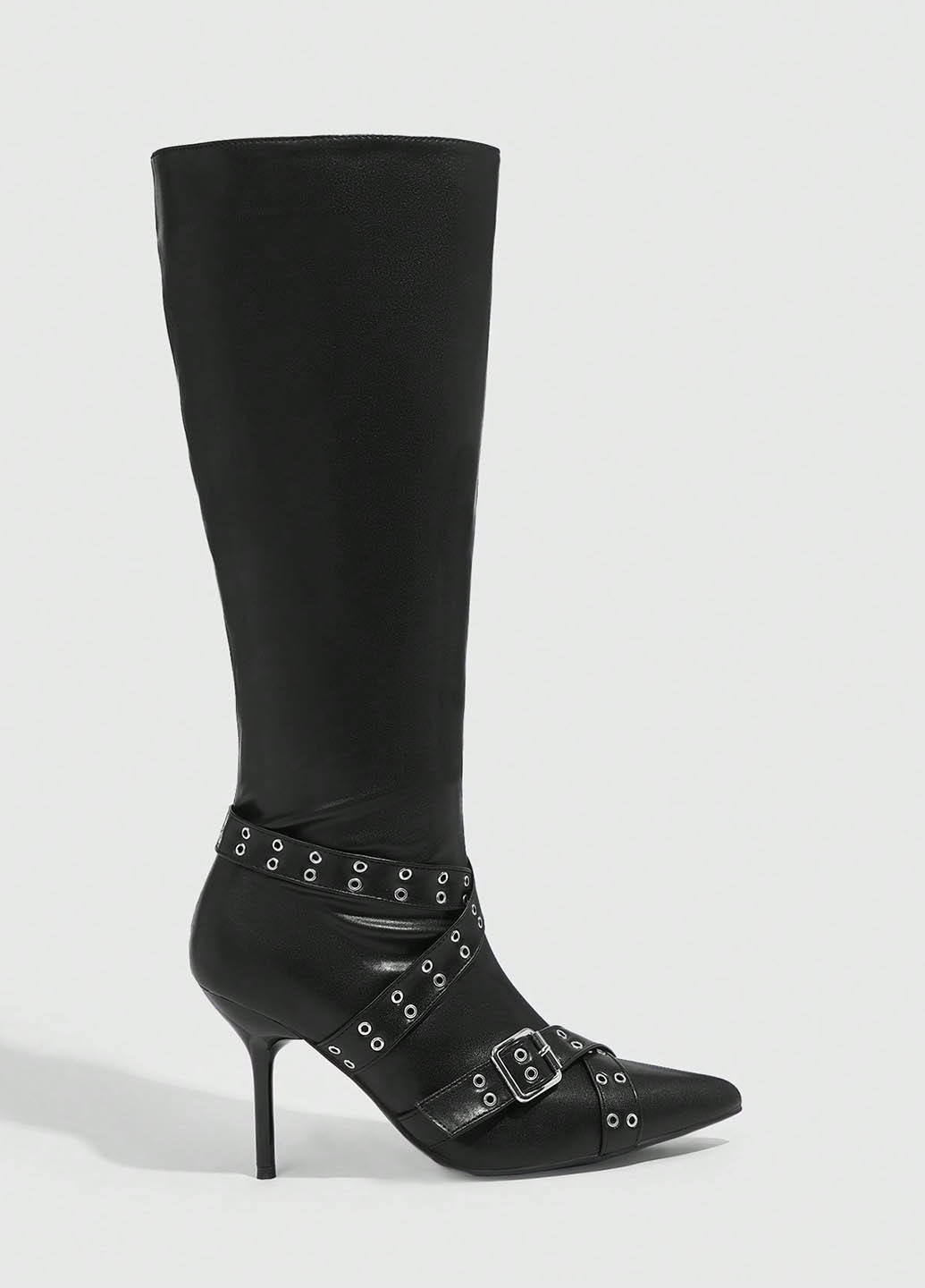 Осенние сапоги SHEIN с пряжкой, люверсы