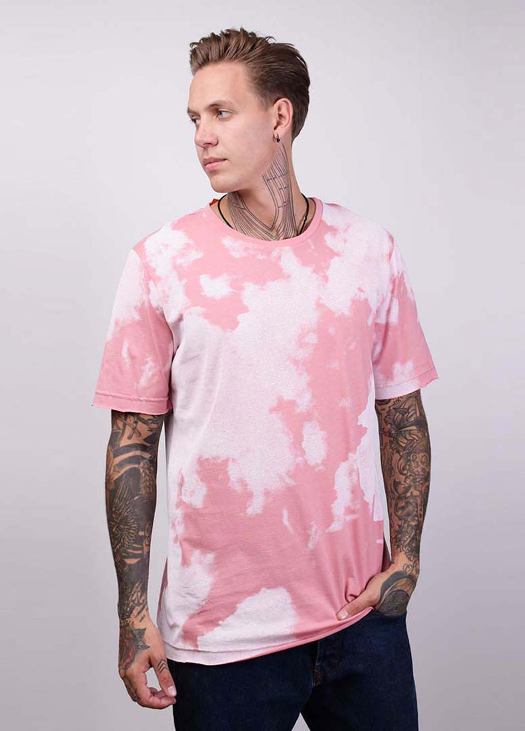 Розовая демисезонная футболка мужская heaven, розовый Power Футболки