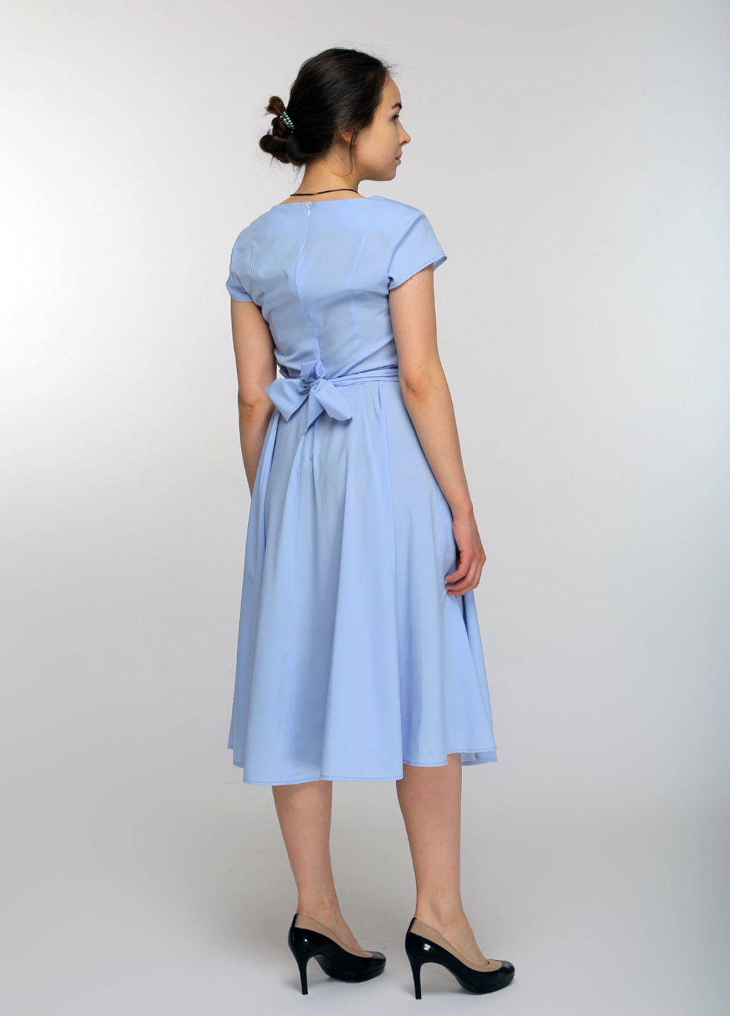 Голубое кэжуал платье Maxiline